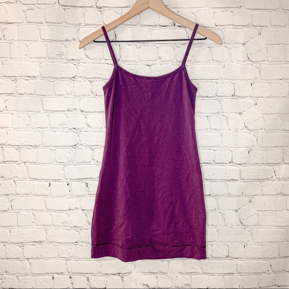 Revolve LAmade V-neck Ruched Short Slip Dress Aubergine Size Small NWT - Picture 2 of 6